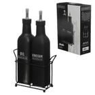 Kit 2 Galheteiro Porta Azeite Vinagre Vidro 300ml Manhattan - Hauskraft