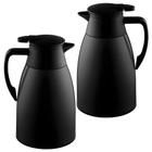 Kit 2 Garrafa Térmica Bule Com Gatilho Antigotas 650ml Café Chá Uz Preto