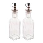 Kit 2 Garrafas para Azeite de Vidro com Tampa Lyor 200ml