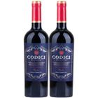 Kit 2 Garrafas Vinho Tinto Codici Negroamaro Puglia 750ml