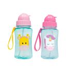 Kit 2 garrafinha infantil fun 400 ml buba canudo retrátil silicone