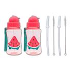 Kit 2 Garrafinhas Infantil 400 Ml Buba 2 Canudos Extra