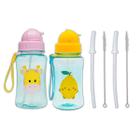 Kit 2 Garrafinhas Infantil 400 Ml Buba 2 Canudos Extra