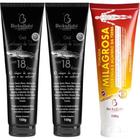 Kit 2 Gel Cartilagem de Tubarão Com 18 Ervas 150g + 1 Pomada Massageadora Milagrosa 150g