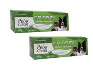 Kit 2 Gel Dental Menta Pet Clean- 60g