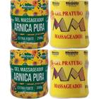 Kit 2 Gel Massageador Arnica Pura 200g 2 Gel Pratudo MM 200g