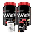 Kit 2 Giant Whey 900G+ 2 Bcaa 4,5 100G+ 2 Power