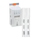 Kit 2 Giz Líquido Evoke Branco 4g Ponta Versátil 6mm Brw P/ Vidro