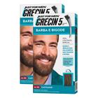 Kit 2 Grecin 5 Barba e Bigode Gel Tonalizante Castanho