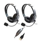 Kit 2 Headset Usb Voip Com Cancelador De Ruído Agem Ahx300