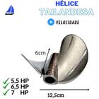 Kit 2 Hélice Tailandesa Motor Rabeta 5,5 6,5 7Hp Barco