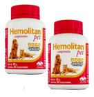 Kit 2 Hemolitan Pet Paracães E Gatos 30 Comprimidos Vetnil