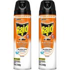 Kit 2 Inseticidas Aerossol Raid Multi-Insetos Base Água 300ml