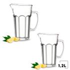 Kit 2 Jarra De Vidro Jade Transparente 1,2L Para Suco Água - Original Glass