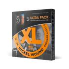 Kit 2 jogo de cordas d'addario 010 exl110 nyxl1046 para guitarra ultra pack