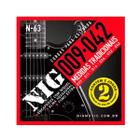 Kit 2 Jogos Cordas Nig P/ Guitarra N63 Original + 1º Mi Extra