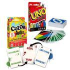 Jogo Uno Infantil e Adulto com cartas Personalizáveis Kit 2 Unidades -  Mattel - Deck de Cartas - Magazine Luiza