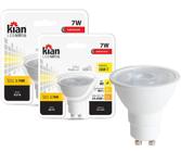 Kit 2 Lampada LED 7w Dimerizavel MR16 Base GU10 Branca Morna
