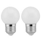 Kit 2 Lâmpada Led Bolinha 3w 127v Branco Frio E27 Decorativa Varal de Luz Camarim Abajur Espelho Lustre G45