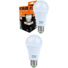 Kit 2 Lâmpada LED Bulbo 12W 6500K com Base E-27 Bivolt Foxlux