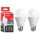 Kit 2 Lâmpada Led Bulbo A60 15W E27 3000K Luz Branca