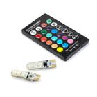 Kit 2 Lâmpada Pingão Led Rgb 16 Cores Controle Pingo T10