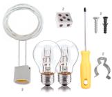 Kit 2 Lâmpadas Extra Forte Para Churrasqueira Fio 4m 220v