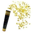 Kit 2 Lança Confete Chuva Dourada Papel Metalizado 30cm