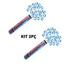 Kit 2 Lança Confetes Papel Metalizado Várias Cores