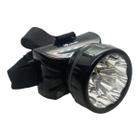 Kit 2 Lanterna Cabeça Dp De 09Leds Black Recarregável Dp-781