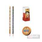 Kit 2 Lápis Preto + 1 Apontador + 1 Borracha One Piece - Tris