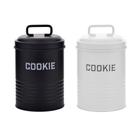 Kit 2 Latas de Biscoito Cookies Preto Dourado