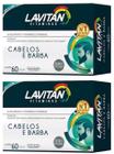 Kit 2 Lavitan Cabelo/Barba 60 Cap Vitaminas P/Homens Biotina