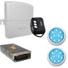 Kit 2 Led Piscina Monocromático 9W + Central + Controle Bran