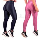 Legging Disfarça Celulite Poliamida Cós Alto Púrpura - Lamark fitness