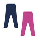 Kit 2 Legging Infantil Algodão Pink Marinho Maju Marlan