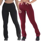 Kit 2 Leggings Feminina Flare Esportivas Peluciadas Inverno - Click Mais Bonita