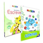 Kit 2 Livros Aprendendo Matemática Contar + Aprendendo a Escrever Escolinha Todolivro