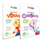 Kit 2 Livros Aprendendo Vogais e Consoantes Atividades de Apoio Escolar Escolinha TodoLivro