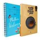 Kit 2 Livros  Devocional Café com Deus Pai + Diário de Oração Amando a Deus - Mulher Virtuosa