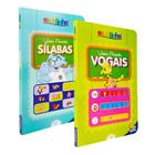 Kit 2 Livros Escolinha Vamos Aprender Vogais + Sílabas Cartonado com Abas