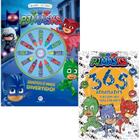 Kit 2 Livros Giz de cera PJ Masks - Juntos é mais divertido! + PJ Masks - 365 Atividades e Desenhos