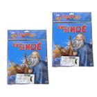 Kit 2 Livros Infantil Arca De Noé Colorir Com 6 Giz De Cera