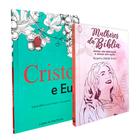 Kit 2 Livros Mulheres da Bíblia + Cristo e Eu Estudo Bíblico para Grupos e Discipulado