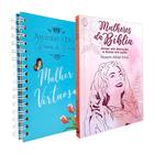 Kit 2 Livros Mulheres da Bíblia + Diário de Oração Amando a Deus Mulher Virtuosa