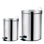 Kit 2 Lixeira Cesto Lixo Inox Banheiro Cozinha 12 E 20Litros