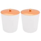 Kit 2 Lixeiras 5 Litros Com Tampa Rose Gold Metalizada Plástica Para Cozinha Banheiro - AMZ