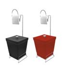 Kit 2 Lixeiras com Suporte de Papel Higiênico - Stolf