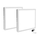 Kit 2 Luminária Painel Plafon Led Sobrepor Quadrada 18w Slim