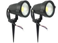 Kit 2 Luminária Spot Luz Led De Alto Brilho 7w Com Espeto Para Jardim 110v 220v